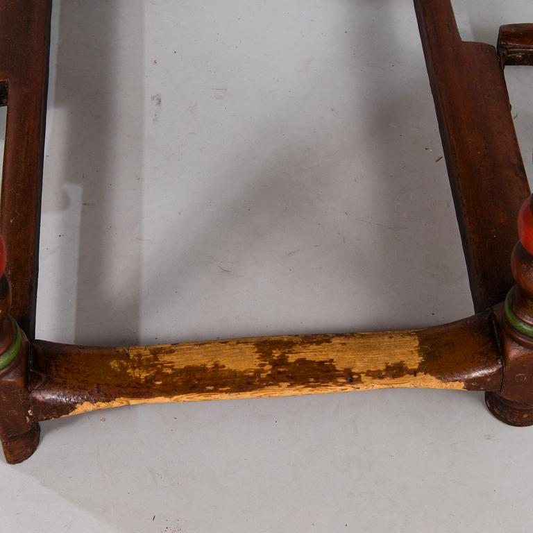 A painted 18th Century Baroque gate leg table.