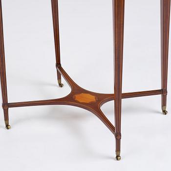 A late gustavian mahogny trey table, late 18th century.