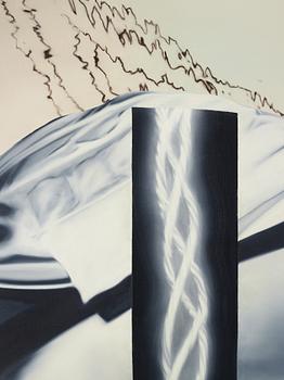 Christine Keefe, akryl på duk, signerad och daterad -89 a tergo.