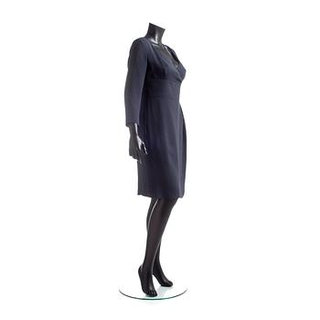 ARMANI COLLEZIONI, a black silk dress.