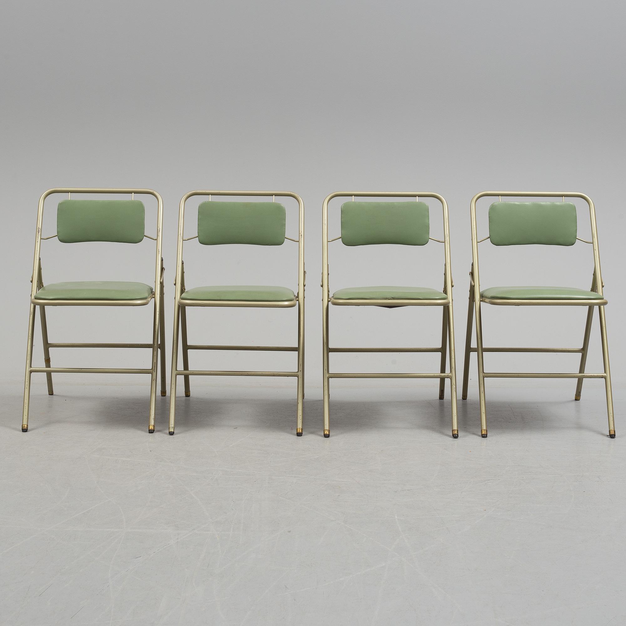 A table and four chairs by Dipetrol, second half of the 20th century.