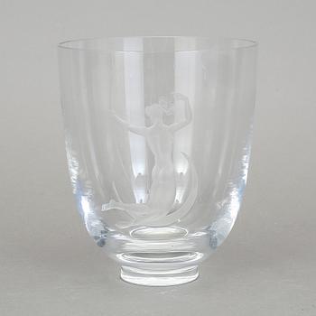 VAS, glas, Vicke Lindstrand, Orrefors, 1935.