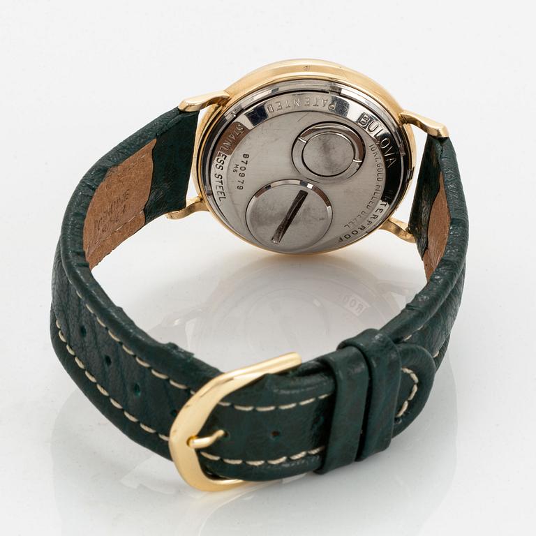 Bulova, Accutron, Spaceview, wristwatch, 35 mm.