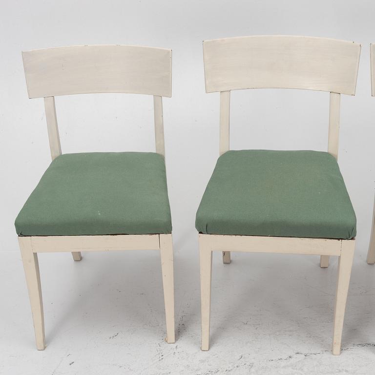 Four Empire chairs, Denmark, first half of the 19th Century.