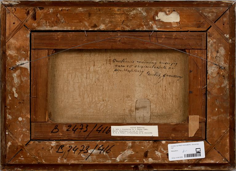 ALFRED WAHLBERG, olja på duk, sign.