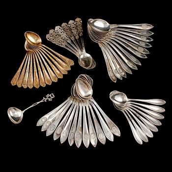 PARTI SKEDAR, 51 st, silver, 1900-tal, vikt 650 g.