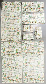 GARDINER, bomull, 4 par (8 delar), Josef Frank, Svenskt Tenn, formgiven 1920-tal.