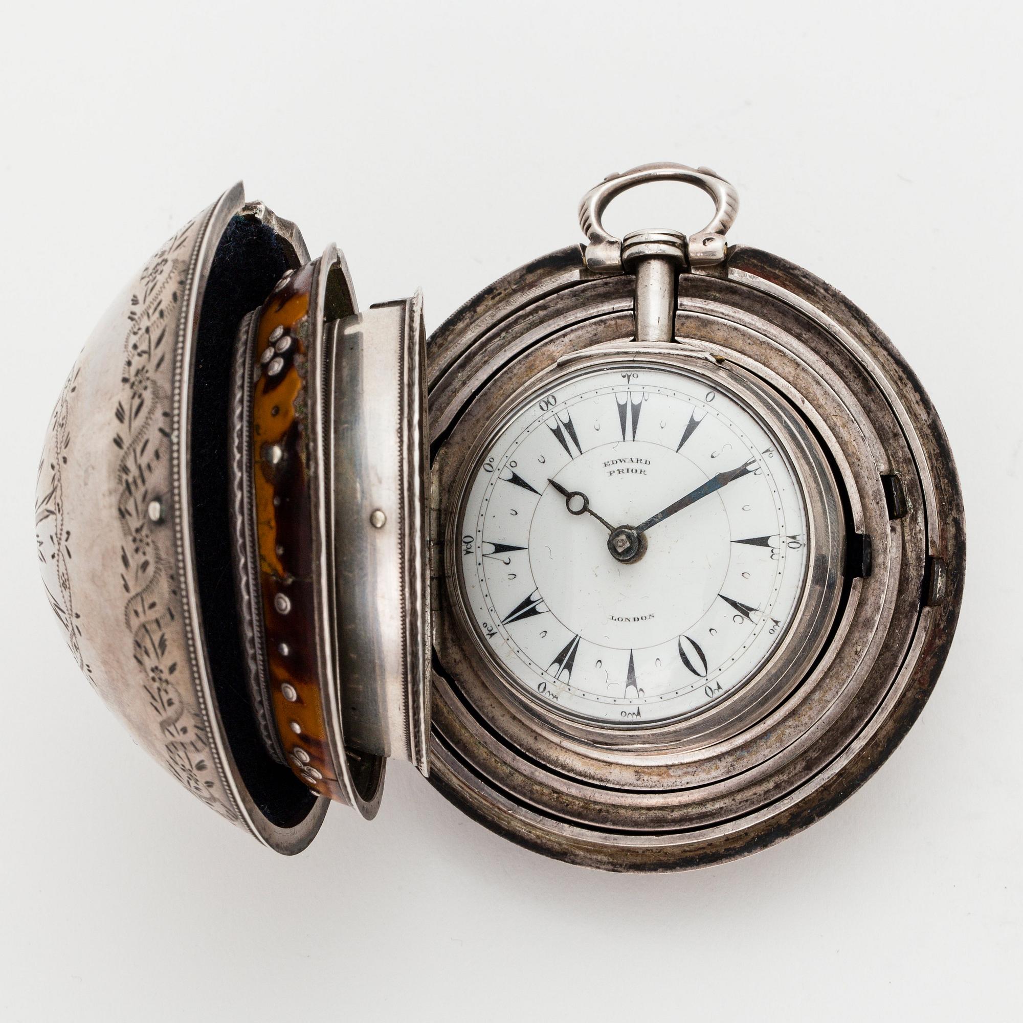 Edward Prior silver pocket watch for the Turkish market London 1824. Bukowskis