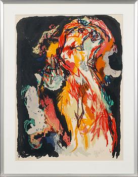 KAREL APPEL, färglitografi, signerad, numrerad 86/125 och daterad -60.
