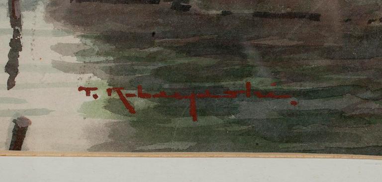 TOKUSABURO KOBAYASHI, 2 st, gouache på papper, signerade.