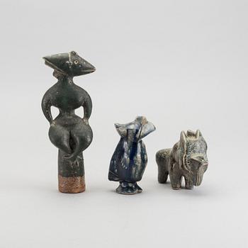 ROBERT NILSSON, skulpturer 3 stycken, signerade, 1900-talets senare del.