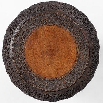 An Indian 'blackwood' occasional table, Bombay Presidency, around 1880.