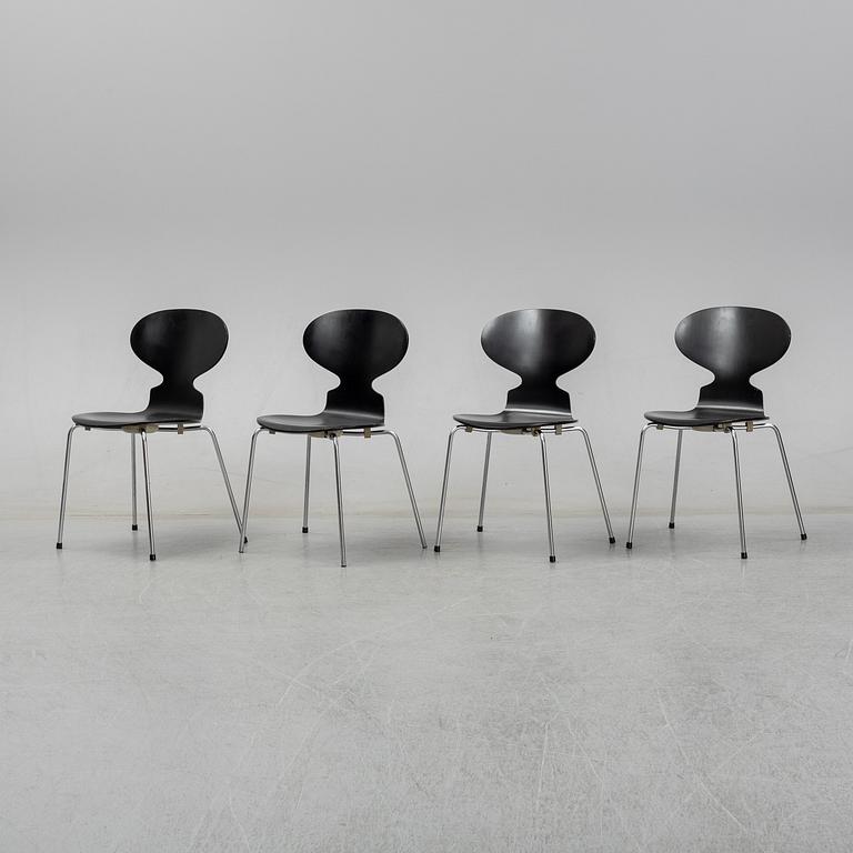 Four 'Ant' chairs by Arne Jacobsen for Fritz Hansen, dated  1973.