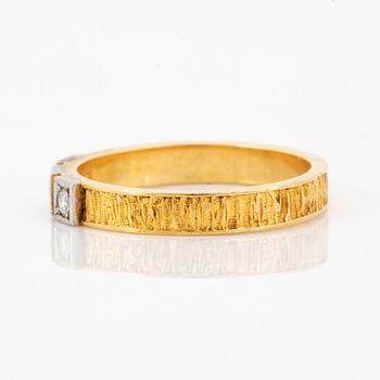 BJÖRN WECKSTRÖM, ring "Timanttikihla" 18K guld med briljantslipade diamanter. Lapponia.