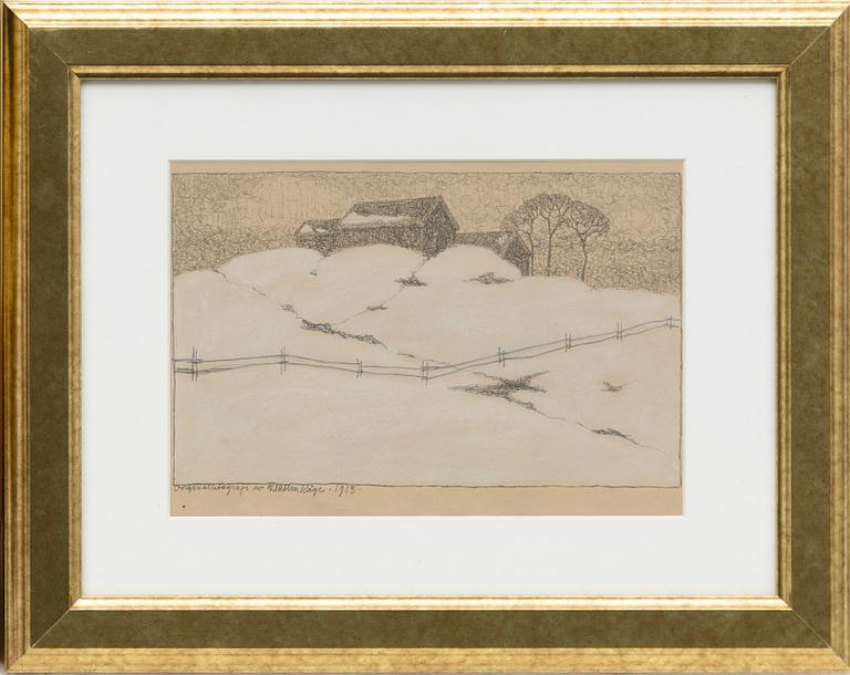 Wilhelm Kåge, Winter Landscape and Building.