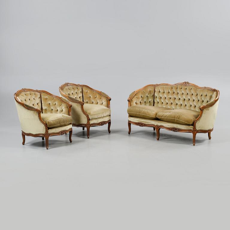 SOFFGRUPP, rokokostil, omkring 1900-talets mitt.