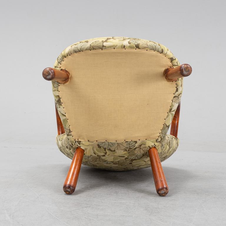 A 'clam chair' by Arnold Madsen, probably from Madsen & Schubell, Denmark, 1940's/50's.