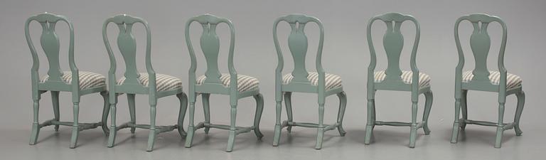 STOLAR, 6 st, rokokostil, 1900-talets första hälft.