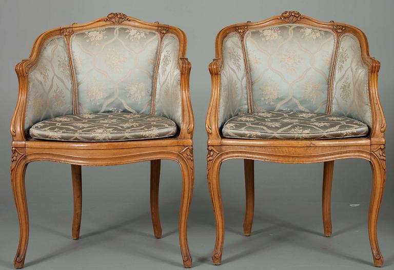 STOLAR ETT PAR, Frankrike, 1800-talets slut, rokokostil.