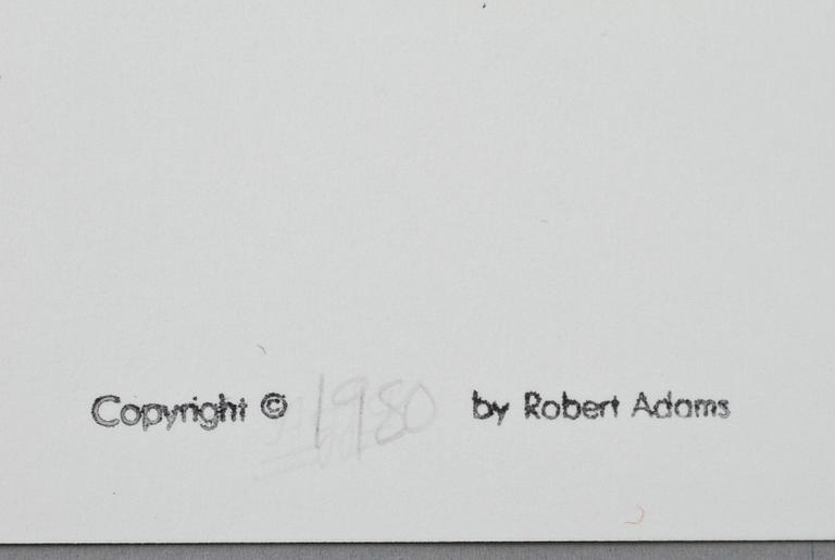 ROBERT ADAMS, fotografi, signerad á tergo.