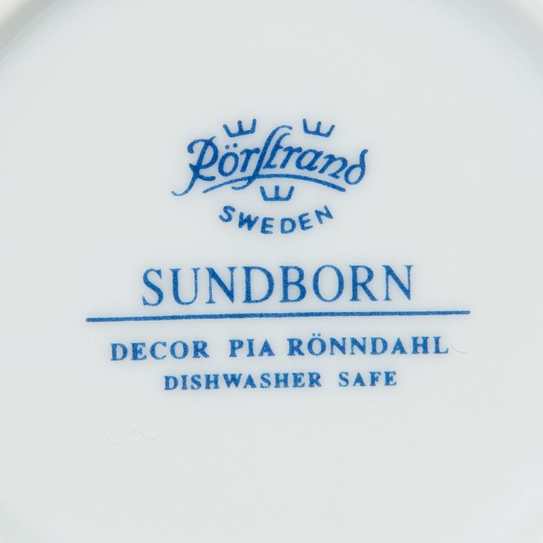 Pia Rönndahl, servisdelar, 40 st, "Sundborn", Rörstrand.