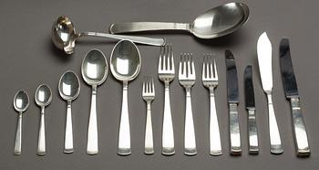 BESTICKUPPSÄTTNING, "Rosenholm", GAB, 1900-talets andra hälft varierande år, silver ca 237 delar, total vikt  9900 g.