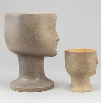 Two stoneware vases by Lisa Larson, Gustavsberg.
