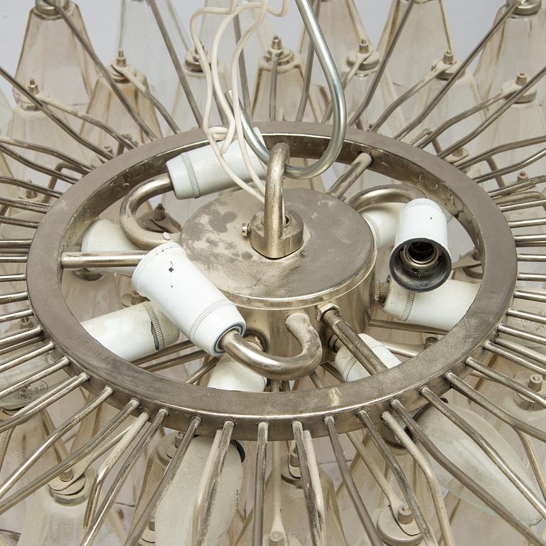 Carlo Scarpa, A1960s 'Polyhedra' chandelier for Venini Murano Italy.