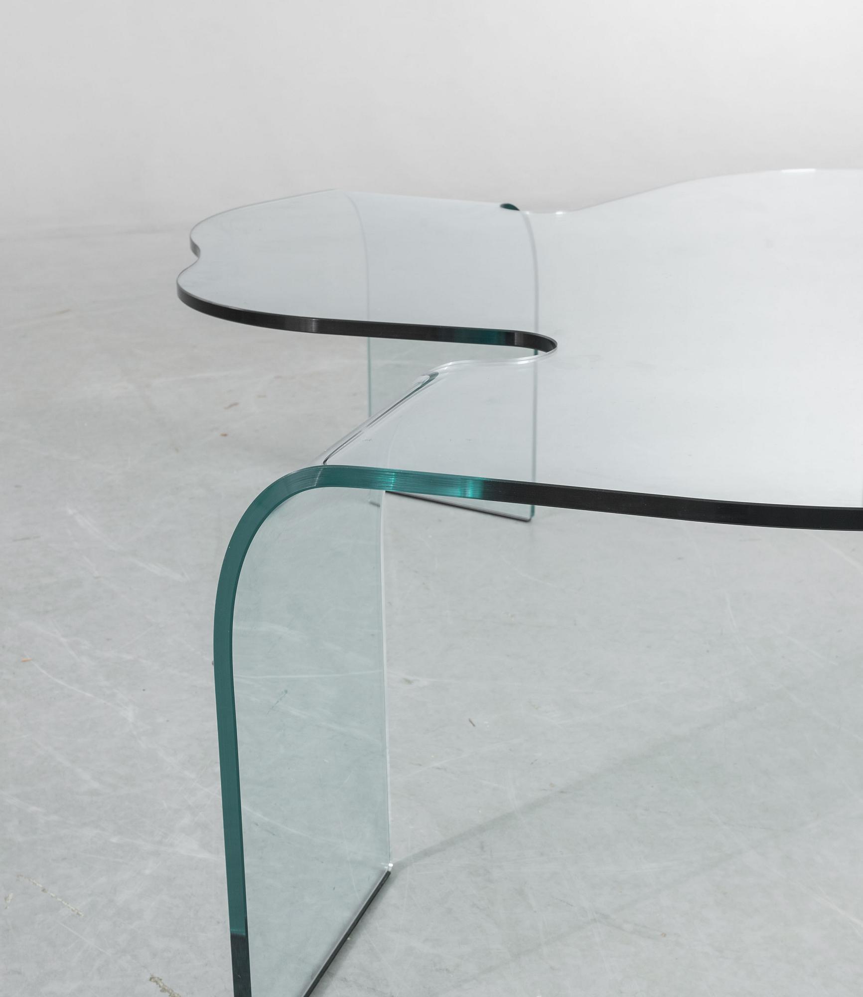 SOFFBORD, glas. "Eco", Hans von Klier, Fiam Italien. 1980-tal.