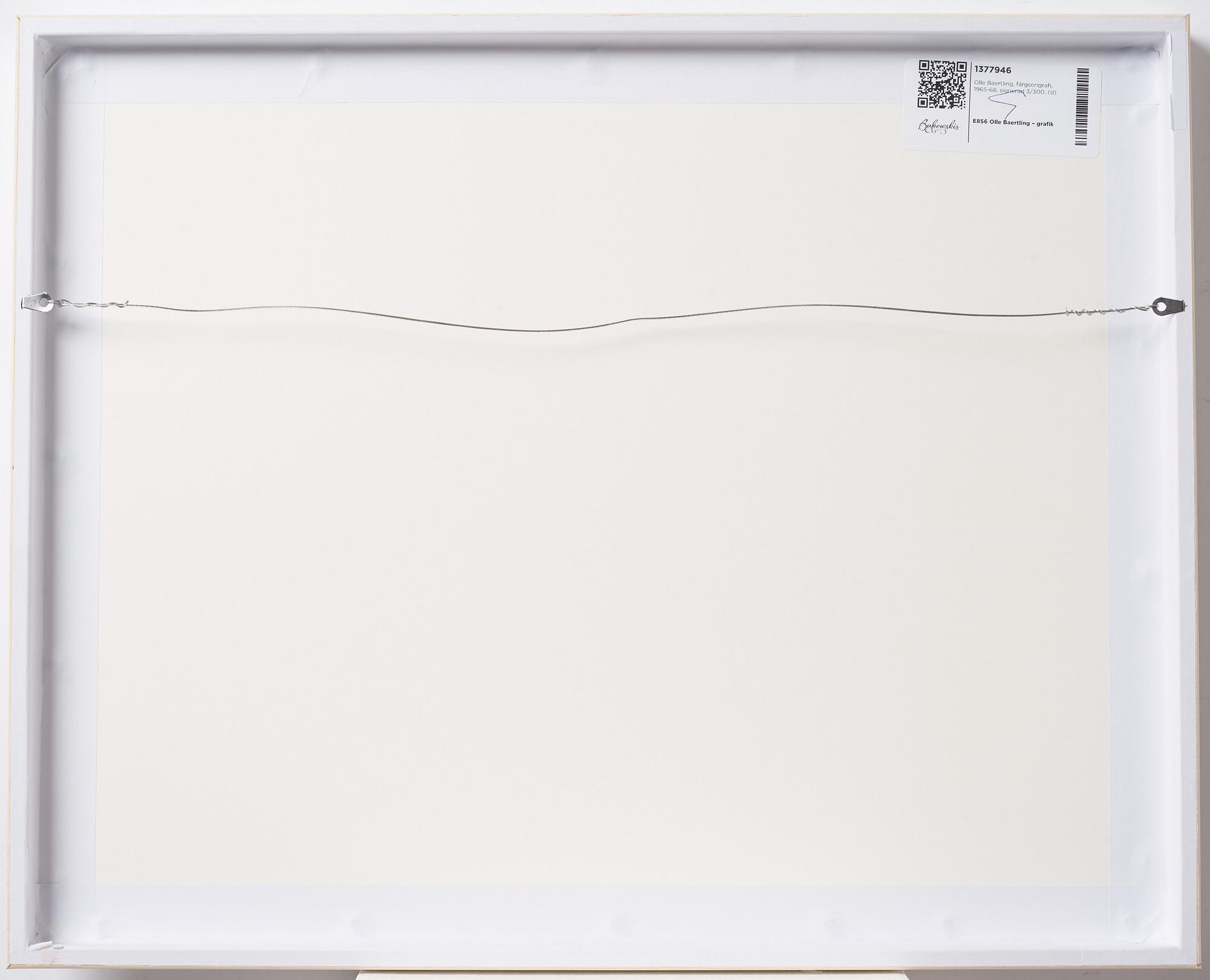 Olle Baertling, silkscreen in colours, 1965-68, signed 3/300.