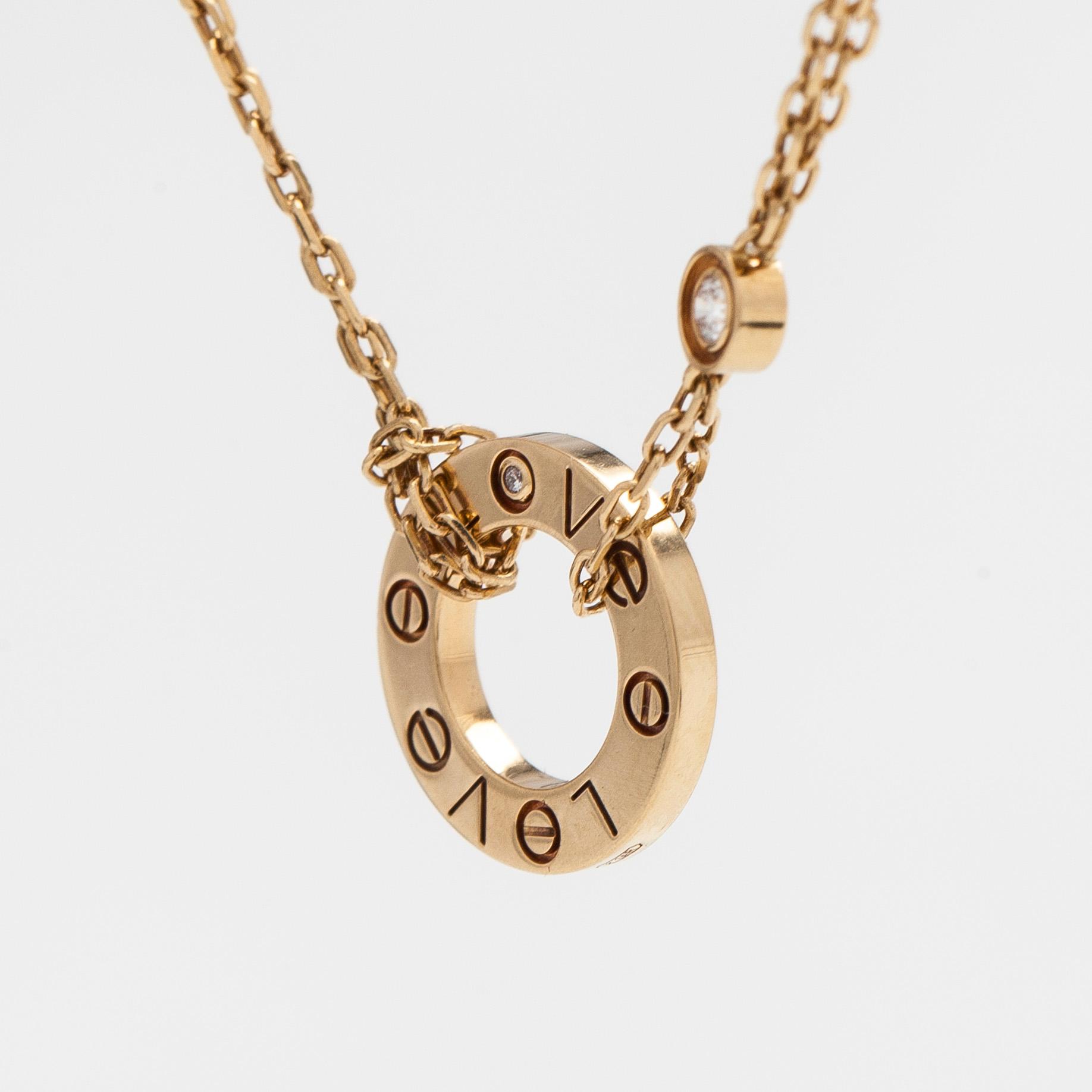 Cartier, halsband, "Love", 18K guld och briljantslipade diamanter.