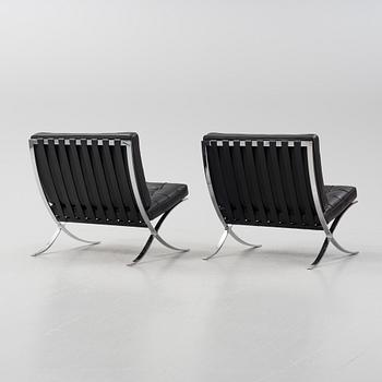 Ludwig Mies van der Rohe, fåtöljer, ett par, "Barcelona", Knoll Studio.