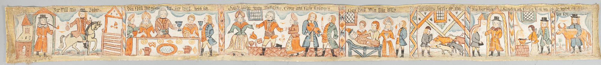 Bonadsmålning, tillskriven Per I Lusshult (Per Nilsson) (1741-1820).