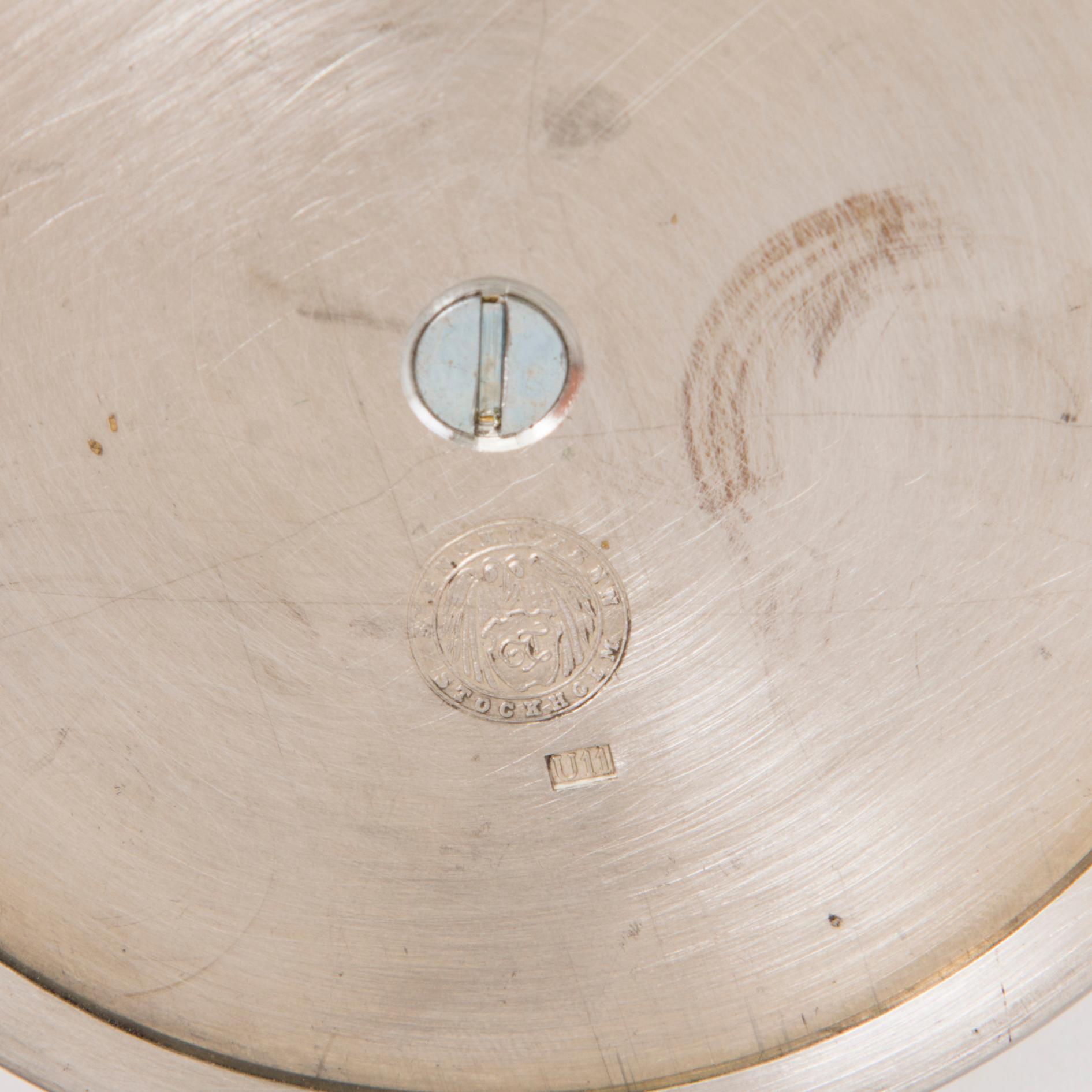 LJUSSTAKAR, ett par,"Plexi" tenn och plexiglas, Josef Frank och Estrid Ericson, Firma Svensk Tenn, 2018.