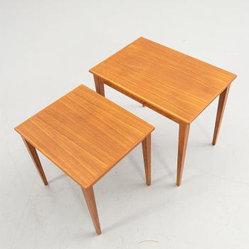 Game table, 2 pieces, mid-20th century.