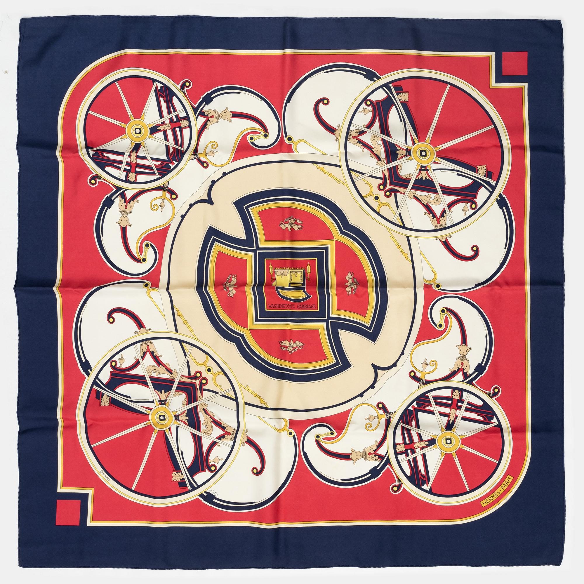 Hermès, scarf, "Washington's Carriage".