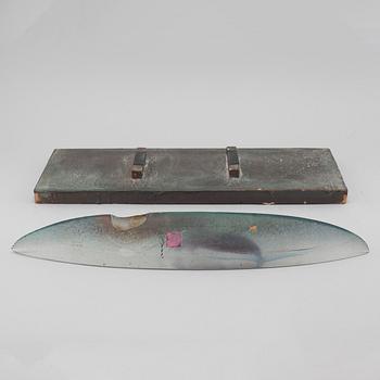 a glass object for Kosta Boda, unique, signed and numbered.