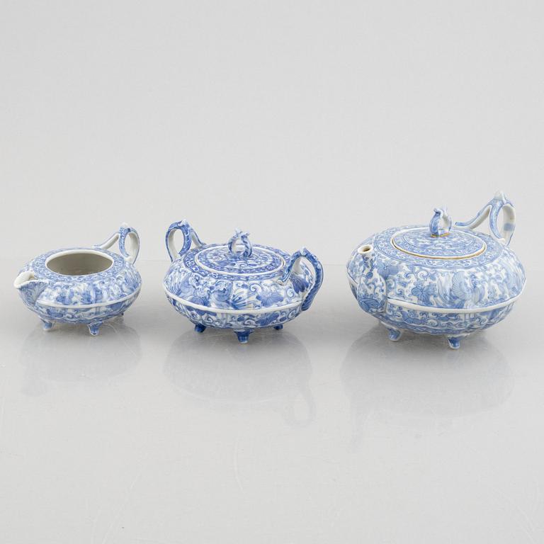A three pieces Japanese porcelain tea set, first part of the 20th century.