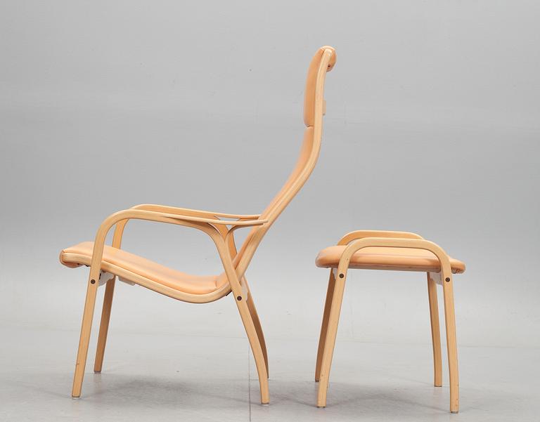 FÅTÖLJ med FOTPALL, "Lamino", Yngve Ekström, Swedese.