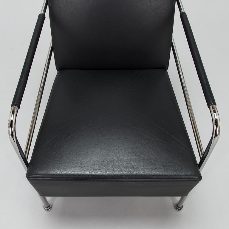 Gunilla Allard, a black leather 'Cinema' easy chair from Lammhults.