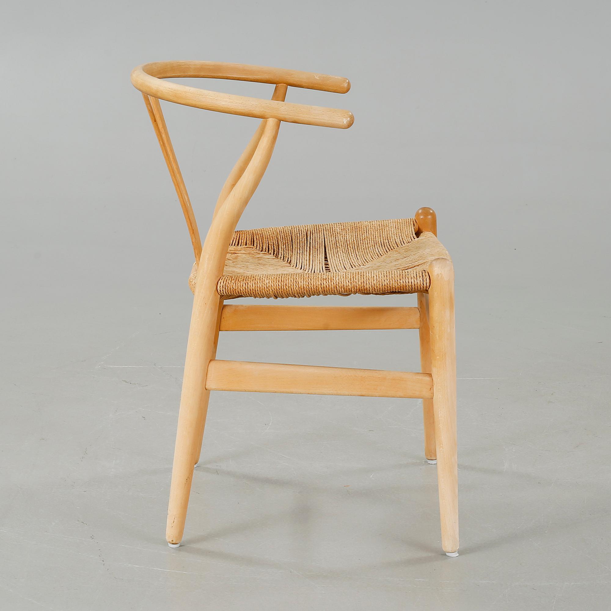 A late 20th century "Y chair", designed by Hans J. Wegner.