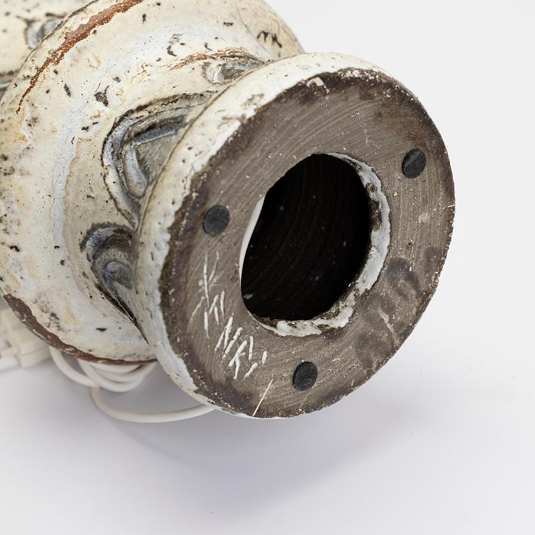 Henry and Else Nielsen, table lamp, stoneware, Henri Keramik, Denmark, 1960s/70s.