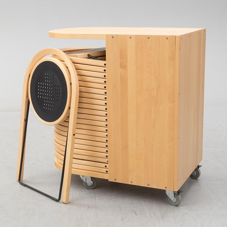 22 'Sparta' folding chairs by Börge Lindau, Blå Station, designed in 1993.