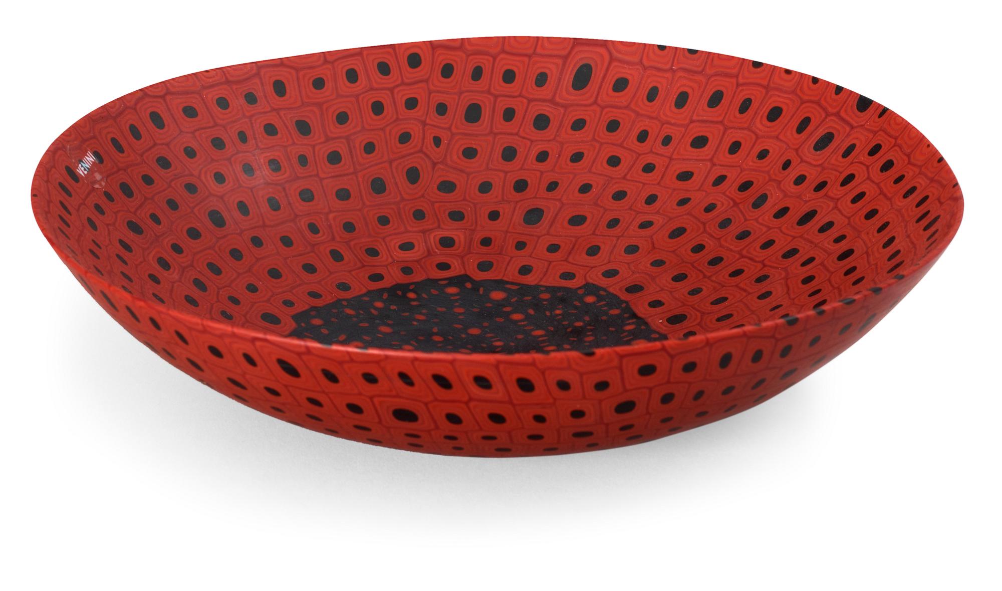A Carlo Scarpa 'Murrine Opache' glass bowl, Venini, Murano, Italy.