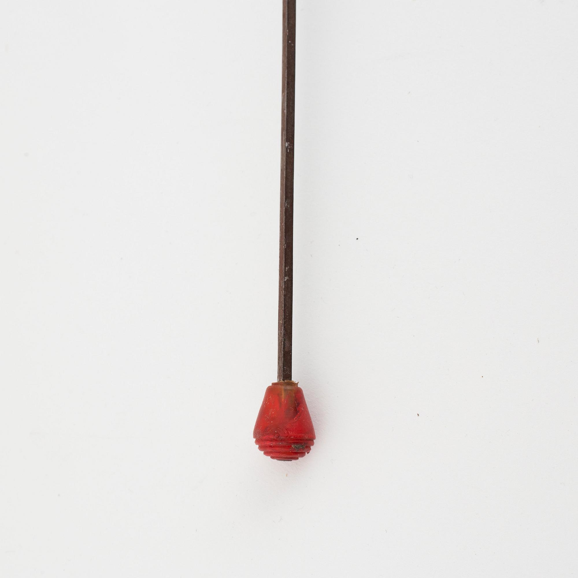 A mid-20th century foil and a walking stick.