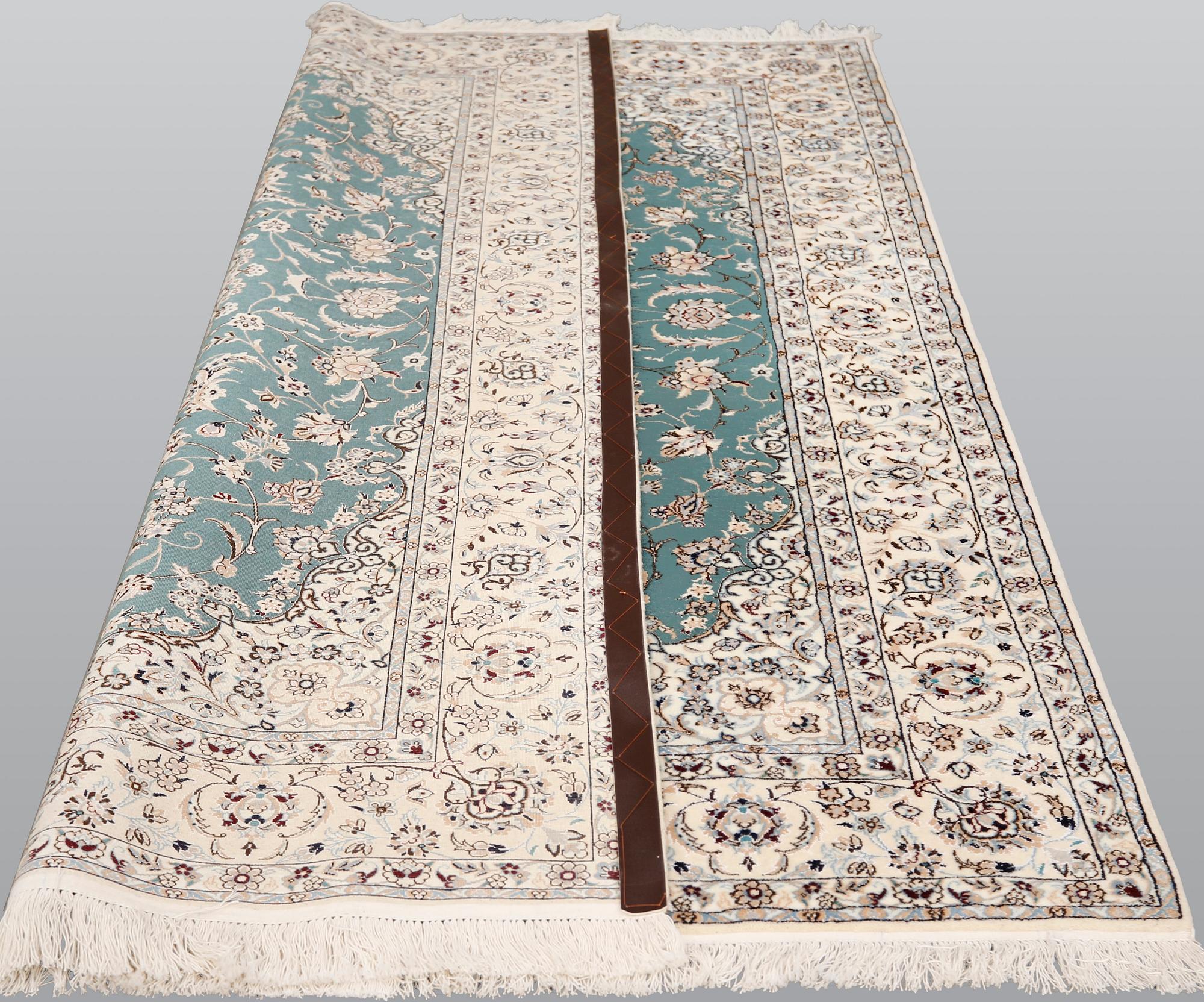 A Nain rug, part silk, so-called 6 LAA, approx. 239 x 160 cm.