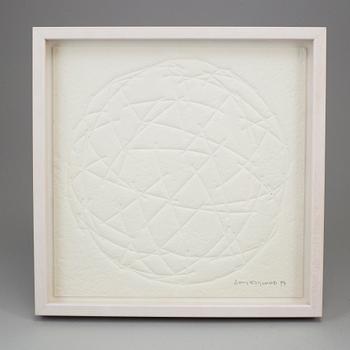 LARS ENGLUND, sculpture and paper relief signed and dated 99.