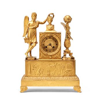 A French Empire early 19th century mantel clock.