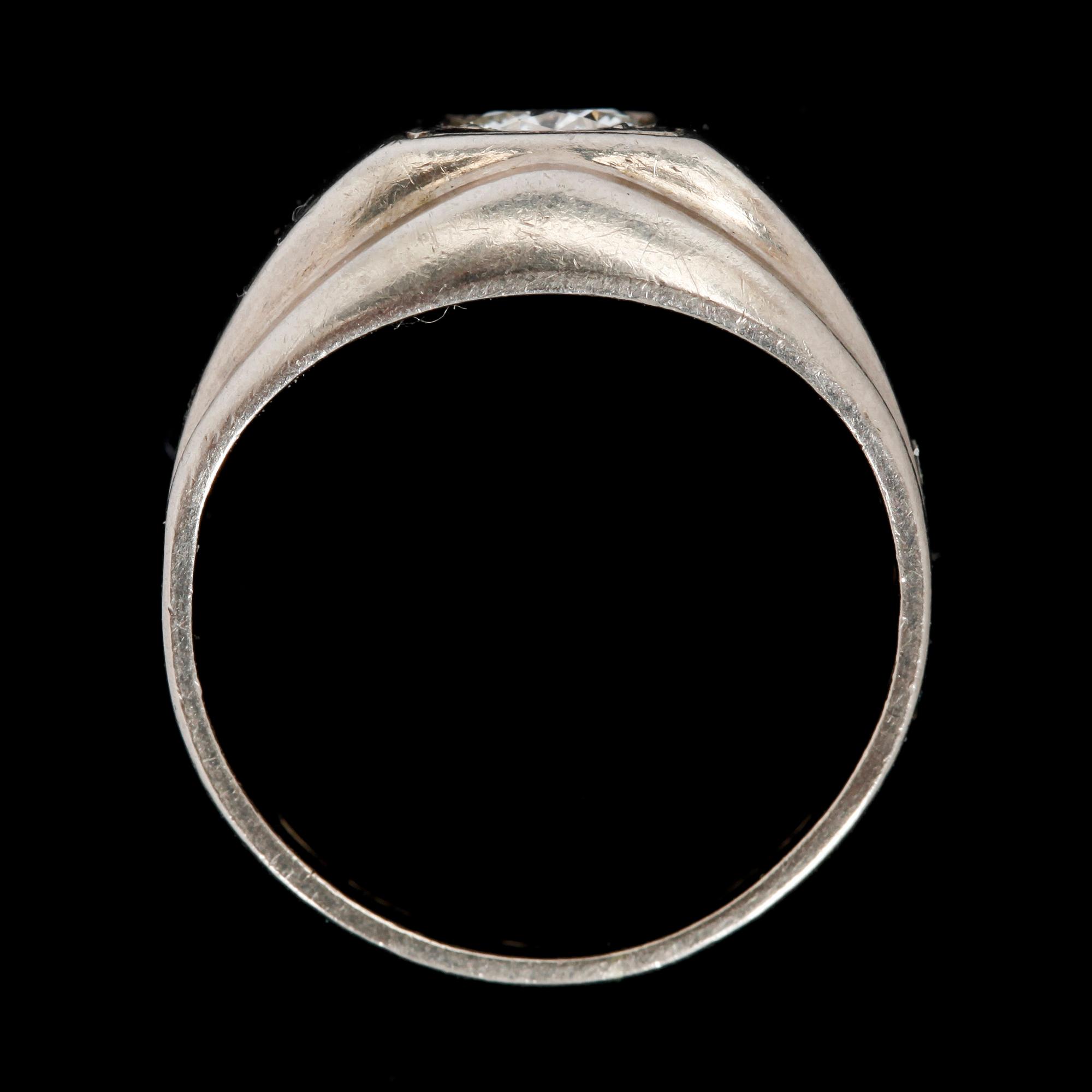 RING, 18k guld med briljantlsipad diamant ca 0,20 ct. Alton 1977. Vikt 4,9.