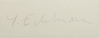 Yrjö Edelmann, a signed colour lithograph, 39/150.